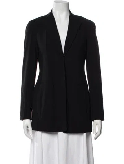 Pre-owned Donna Karan Wool Blazer In Black