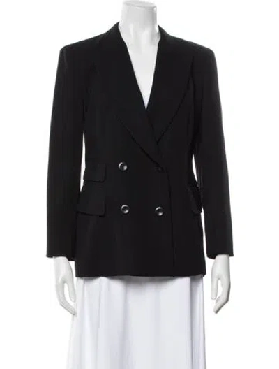 Pre-owned Donna Karan Wool Blazer In Black
