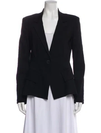 Pre-owned Donna Karan Wool Blazer In Black