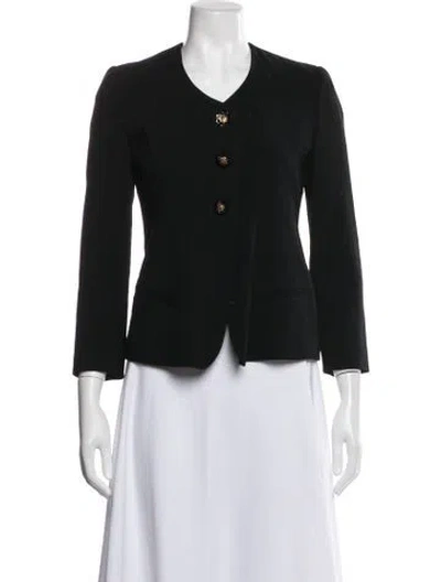 Pre-owned Donna Karan Wool Blazer In Black