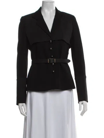 Pre-owned Donna Karan Wool Blazer In Black