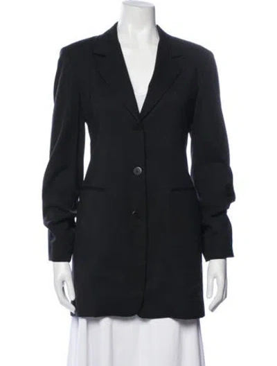 Pre-owned Donna Karan Wool Blazer In Black