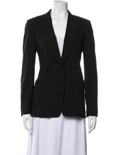 Pre-owned Donna Karan Wool Blazer In Black