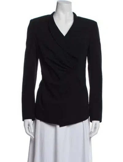 Pre-owned Donna Karan Wool Blazer In Black