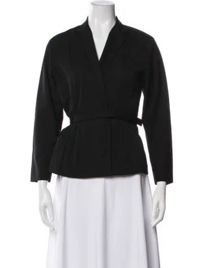 Pre-owned Donna Karan Wool Blazer In Black