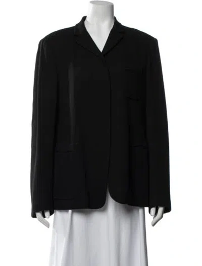 Pre-owned Donna Karan Wool Blazer In Black