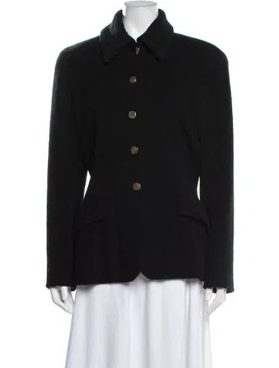 Pre-owned Donna Karan Wool Blazer In Black