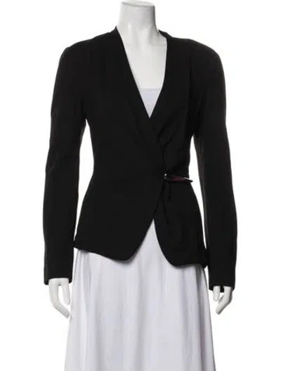 Pre-owned Donna Karan Wool Blazer In Black