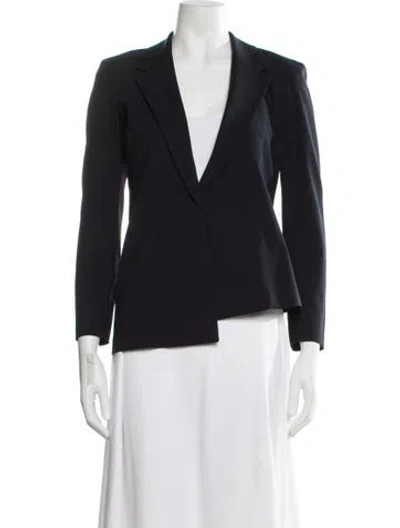 Pre-owned Donna Karan Wool Blazer In Blue