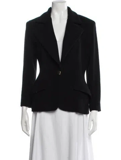 Pre-owned Donna Karan Wool Blazer In Blue