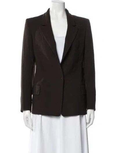 Pre-owned Donna Karan Wool Blazer In Brown