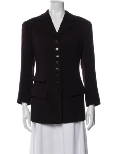 Pre-owned Donna Karan Wool Blazer In Brown