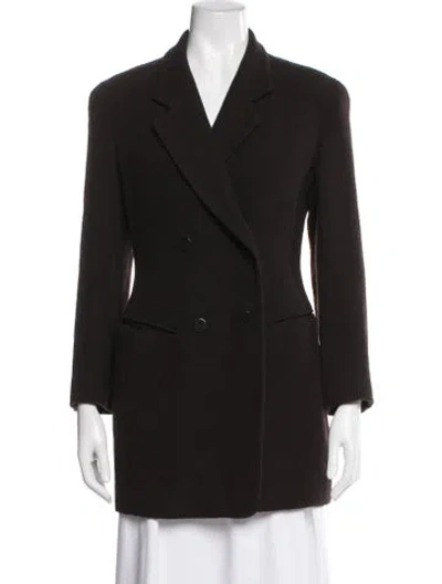 Pre-owned Donna Karan Wool Blazer In Brown