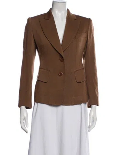 Pre-owned Donna Karan Wool Blazer In Brown
