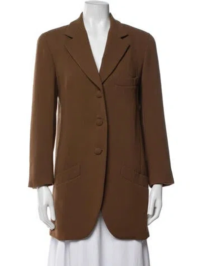 Pre-owned Donna Karan Wool Blazer In Brown