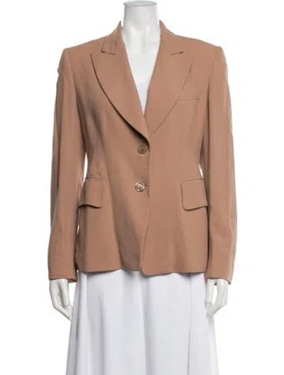 Pre-owned Donna Karan Wool Blazer In Brown