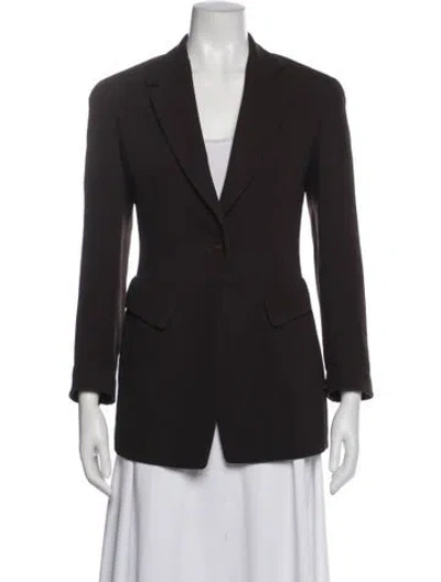 Pre-owned Donna Karan Wool Blazer In Gray