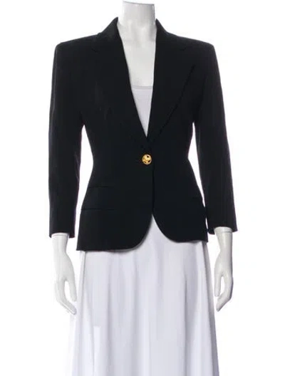 Pre-owned Donna Karan Wool Blazer In Gray