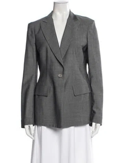 Pre-owned Donna Karan Wool Blazer In Gray