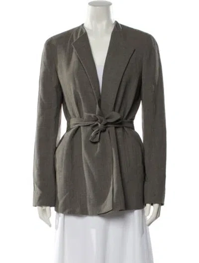 Pre-owned Donna Karan Wool Blazer In Green