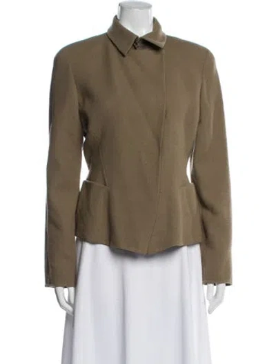 Pre-owned Donna Karan Wool Blazer In Green
