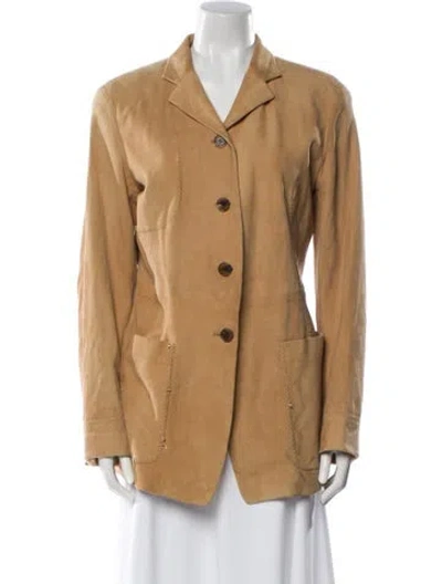 Pre-owned Donna Karan Wool Blazer In Neutral