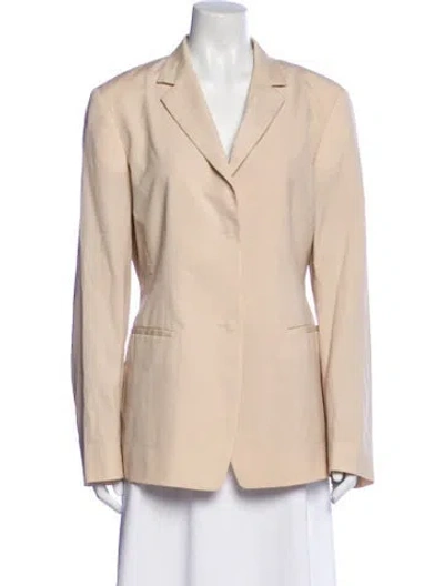 Pre-owned Donna Karan Wool Blazer In Neutral