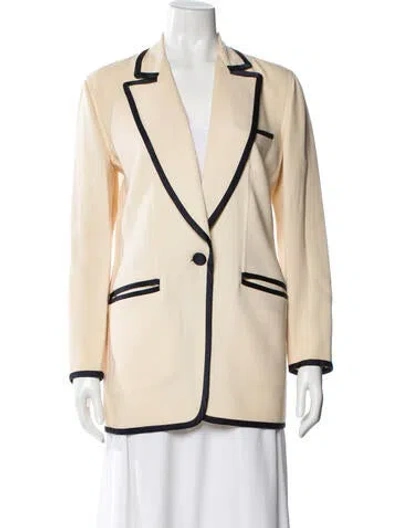 Pre-owned Donna Karan Wool Blazer In Neutral
