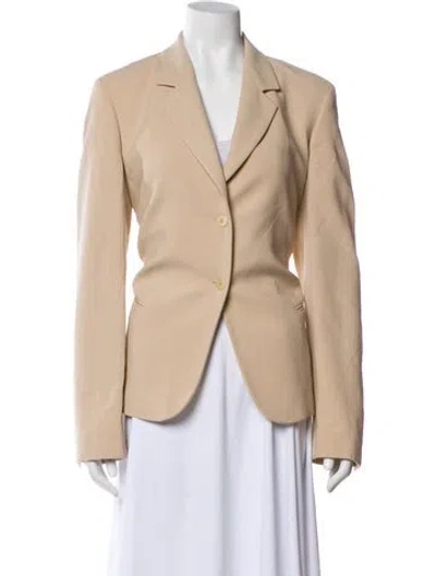Pre-owned Donna Karan Wool Blazer In Neutral