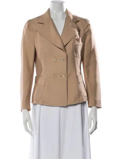 Pre-owned Donna Karan Wool Blazer In Neutral