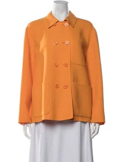 Pre-owned Donna Karan Wool Blazer In Orange