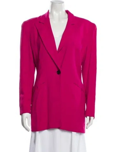 Pre-owned Donna Karan Wool Blazer In Pink
