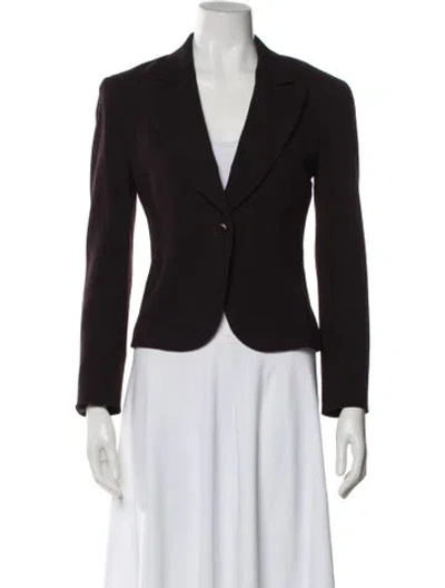 Pre-owned Donna Karan Wool Blazer In Purple