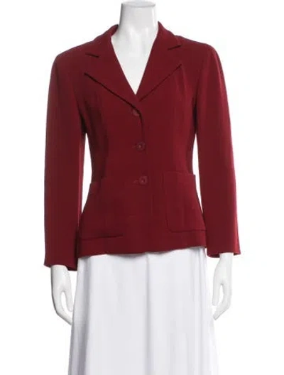 Pre-owned Donna Karan Wool Blazer In Red