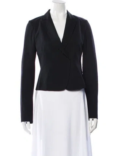Pre-owned Donna Karan Wool Blazer W/ Tags In Blue