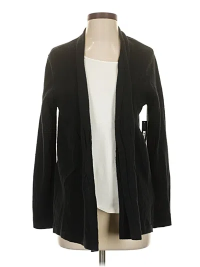 Pre-owned Donna Karan Wool Cardigan Sweater In Black