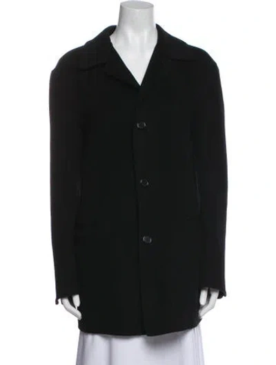 Pre-owned Donna Karan Wool Coat In Black