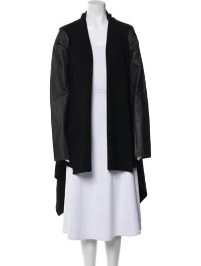 Pre-owned Donna Karan Wool Coat In Black