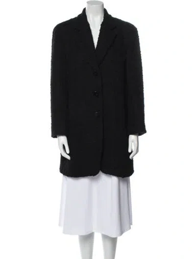 Pre-owned Donna Karan Wool Coat In Black