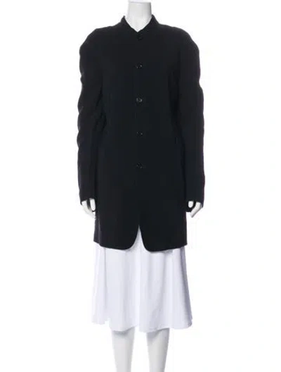 Pre-owned Donna Karan Wool Coat In Black