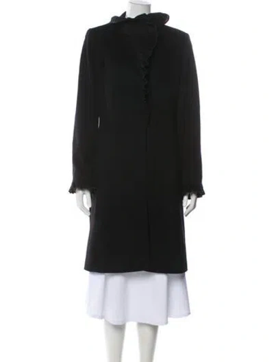 Pre-owned Donna Karan Wool Coat In Black
