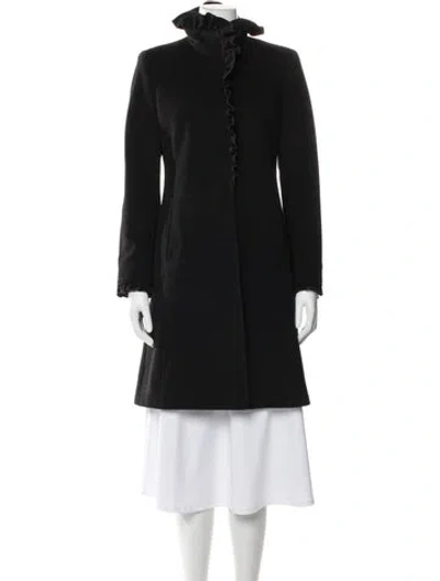 Pre-owned Donna Karan Wool Coat In Black