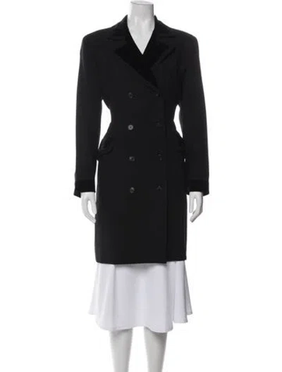 Pre-owned Donna Karan Wool Coat In Black
