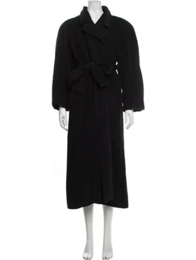 Pre-owned Donna Karan Wool Coat In Black