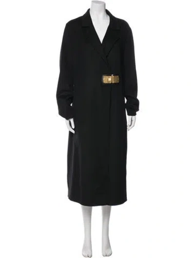 Pre-owned Donna Karan Wool Coat In Black