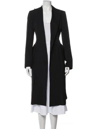 Pre-owned Donna Karan Wool Coat In Black