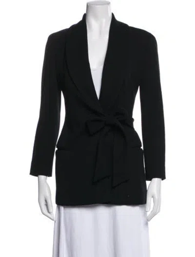 Pre-owned Donna Karan Wool Coat In Black