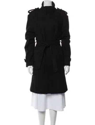 Pre-owned Donna Karan Wool Coat In Black