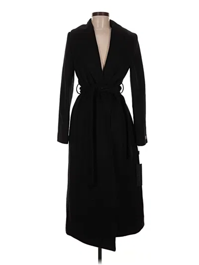 Donna Karan Wool Coat In Black