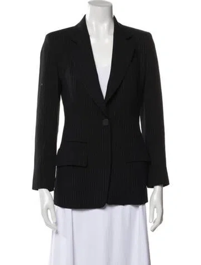 Pre-owned Donna Karan Wool Coat In Blue